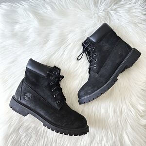 Timberland 12907 6-Inch Classic Waterproof Leather Boot Black Buc Junior 6